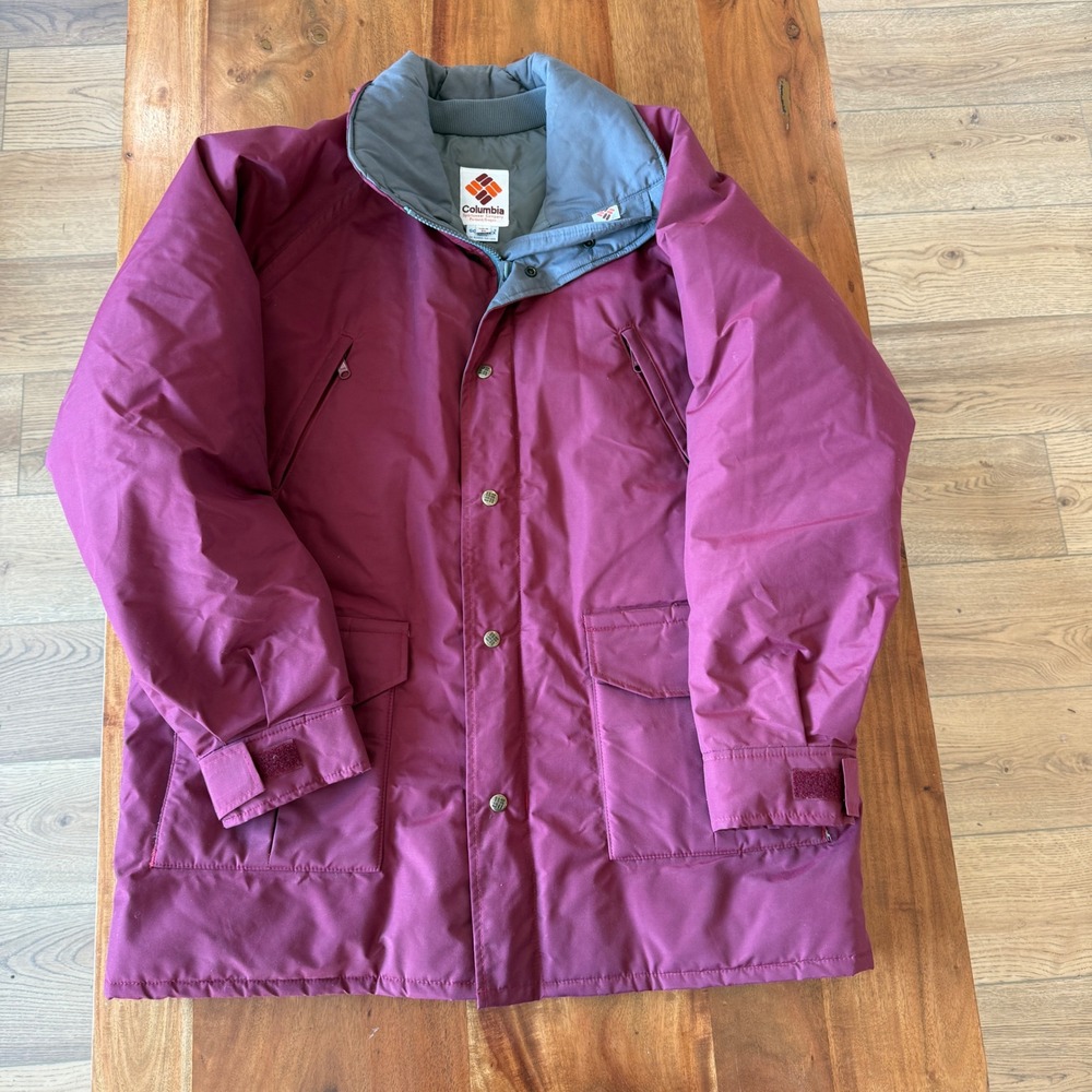 Columbia Sportswear Vintage Men's Maroon Gortex Parka Size XL